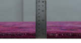 Overdyed Pink Traditional Floral Design Hand Tufted  Wool Area Rug