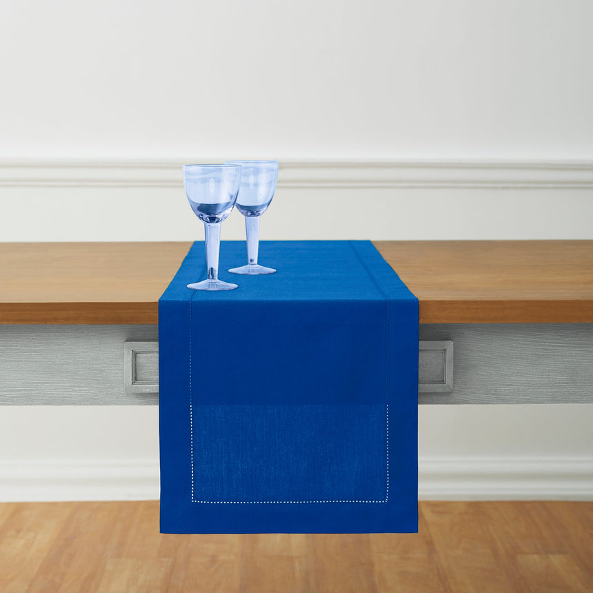 Cotton Linen Hemstitch Table Runner
