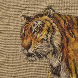 Mina Victory Vintage Pillow Tiger Beige Indoor Throw Pillow