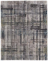 Feizy Skyview rug: Modern abstract design in gray, black, and ivory. Machine-made polypropylene rug with a subtle pattern. Design-Rectangle