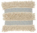 Mina Victory Lifestyle Diamond Stripe Textu Ocean Indoor Throw Pillow - Clearance