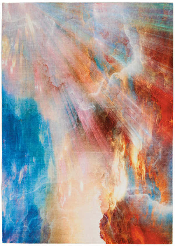 Abstract multicolor design of the Nourison Le Reve area rug.
