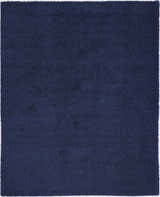 Close-up of the plush texture and deep navy color of the Nourison Malibu Shag Area Rug.