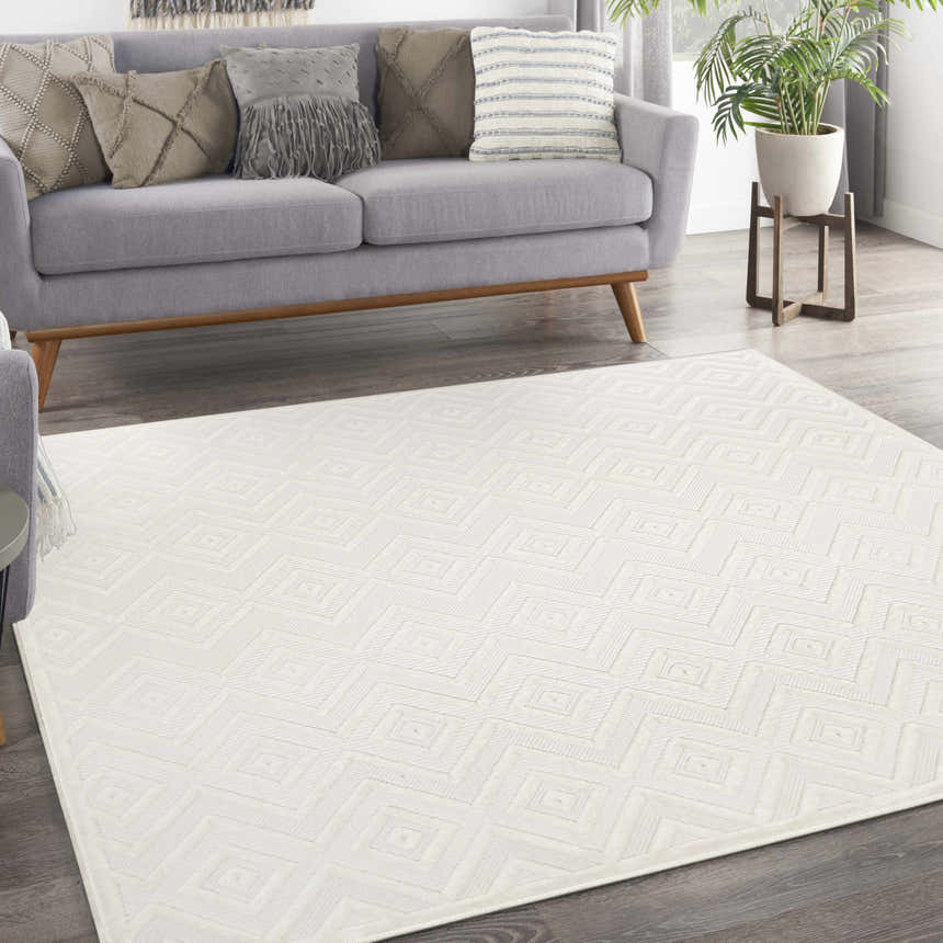 Nourison Versatile Ivory White Modern Area Rug