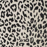 Mina Victory Sofia Jaquard Leopard Velv Black Indoor Throw Pillow