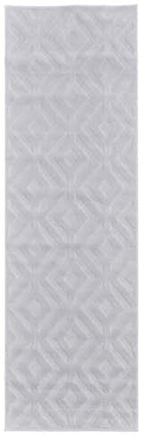 Close-up of the Feizy Saphir Mira Modern Solid White Area Rug featuring a geometric diamond pattern and soft texture. Design-Runner