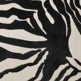 Mina Victory Sofia Jaquard Zebra Velvet Black Indoor Throw Pillow