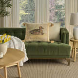 Mina Victory Vintage Pillow Ducks Beige Indoor Throw Pillow