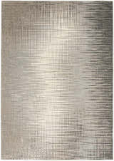 Close-up of the Nourison Marmara Grey Ivory rug. Modern design with chestnut accents and a subtle grid pattern.