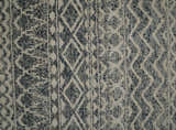 4x6 Hand Knotted Ivory, Black and Gray Modern Contemporary Southwestern Tribal Trellis Recycled Silk Area Rug | OP56