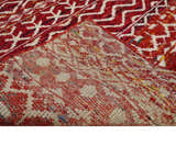 4x6 Hand Knotted Rust and Ivory Modern Contemporary Southwestern Tribal Trellis Recycled Silk Area Rug | OP60