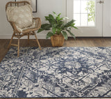 Feizy Foster Transitional Oriental - Blue/Ivory Area Rug - Clearance