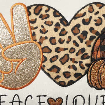 Mina Victory Holiday Pillows Peace Love Fall Multicolor Indoor Throw Pillow - Clearance