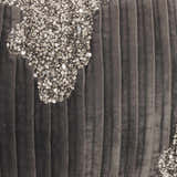 Mina Victory Sofia Beaded Pleated Velve Charcoal Pewter Indoor Throw Pillow - Clearance