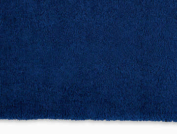 Close-up of the plush texture of the Calvin Klein Chicago Shag Navy area rug.