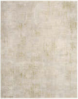 Close-up of the Calvin Klein CK089 Drift Grey rug. Modern design with subtle gray and beige hues, and a textured pattern.
