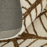 Feizy Wallace Modern Ikat - White/Brown Area Rug