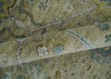 Hand Knotted Beige, Ivory and Gray Traditional Oushak Custom Made Wool Area Rug