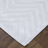 Feizy Saphir Mira Modern Geometric - White Area Rug - Clearance