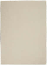 Close-up of the Calvin Klein Las Vegas Ivory Retro Area Rug, showing its subtle grid pattern and wool texture.