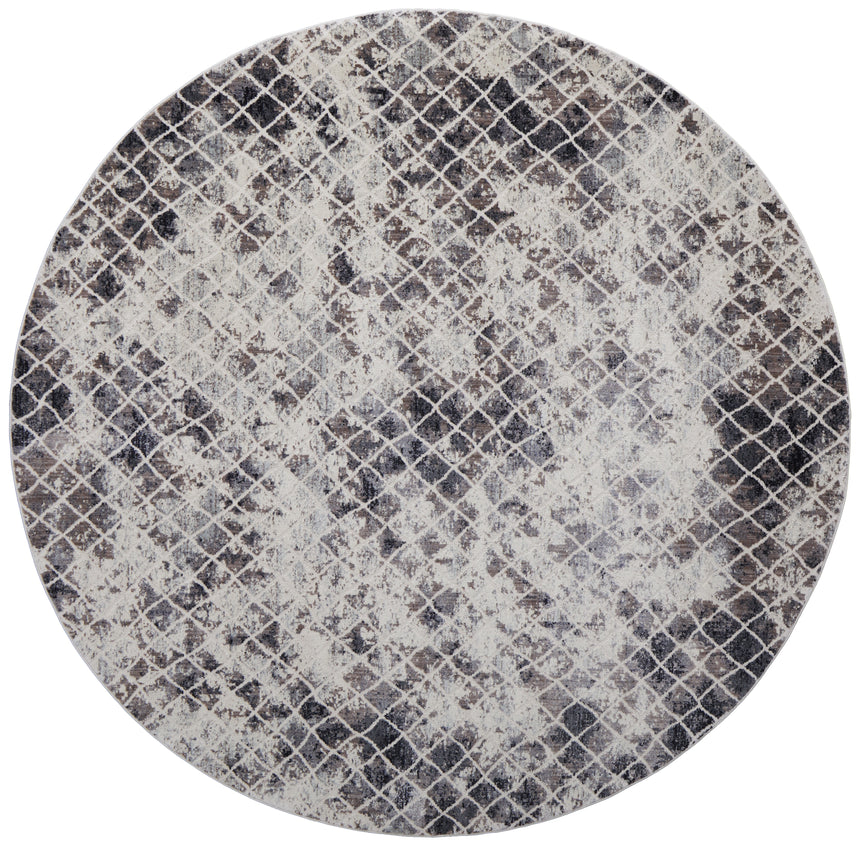 Feizy Kano Transitional Diamond - Ivory/Gray/Taupe Area Rug