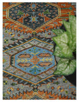 Silver and Rust Oriental Hand Knotted Traditional Living Room Custom made wool Area Rug