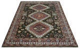 Rust, Ivory and Brown Traditional Hand knotted Multi Size wool Area Rug