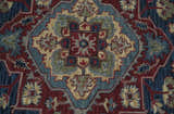Red and Blue Hand Tufted Traditional Heriz Serapi Medallion Multi Size wool Area Rug