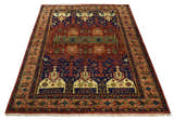 Wool Traditional Antique Style Wool Red and Blue Area Rug