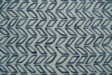 Contemporary Farmhouse Leaf's Hand Tufted Silver and Blue Loop Multi Size Wool Rug