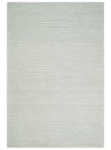 Contemporary Solid Design Ivory Handwoven Wool Area Rug
