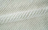 Contemporary Solid Design Ivory Handwoven Wool Area Rug