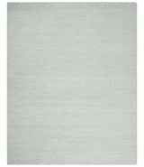 Contemporary Solid Design Ivory Handwoven Wool Area Rug