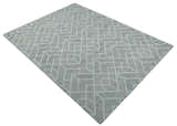 Modern Geometrical Design Hand Tufted Wool Area Rug