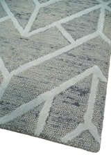 Modern Geometrical Design Hand Tufted Wool Area Rug