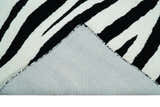 Antelope Rug, Hand Tufted Black and White Zebra Area Rug, Modern Wool Area Rug | ANI1