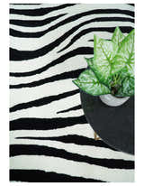 Antelope Rug, Hand Tufted Black and White Zebra Area Rug, Modern Wool Area Rug | ANI1