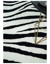 Antelope Rug, Hand Tufted Black and White Zebra Area Rug, Modern Wool Area Rug | ANI1
