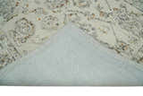 5x8 Hand Hooked Beige and Silver Wool Textured Loop Area Rug | GAR2