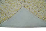5x8 Hand Hooked Yellow and Ivory Wool Textured Loop Area Rug | GAR6