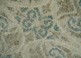 5x8 Hand Knotted Beige, Blue and Camel Modern Persian Style Contemporary Bamboo Silk Area Rug | OP71