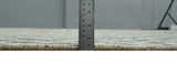 5x8 Hand Knotted Beige, Charcoal and Olive Modern Diamond Geometric Contemporary Recycled Silk Area Rug | OP87