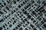 5x8 Hand Knotted Black and Silver Modern Abstract Contemporary Recycled Silk Area Rug | OP120