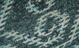 5x8 Hand Knotted Dark Gray and Ivory Modern Contemporary Southwestern Tribal Trellis Recycled Silk Area Rug | OP115
