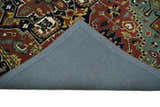 5x8 Handmade Rust and Blue made with fine wool Area Rug | TRDCP11858