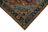 5x8 Handmade Rust and Blue made with fine wool Area Rug | TRDCP11858