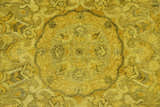 Gold Traditional Floral Design Hand Tufted Overdyed Wool Area Rug