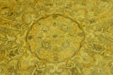 Gold Traditional Floral Design Hand Tufted Overdyed Wool Area Rug