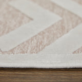 Feizy Saphir Mira Modern Geometric - Pink/White Area Rug - Clearance