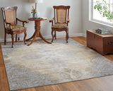Feizy Celene Traditional Medallion - Silver/Tan/Gray Area Rug